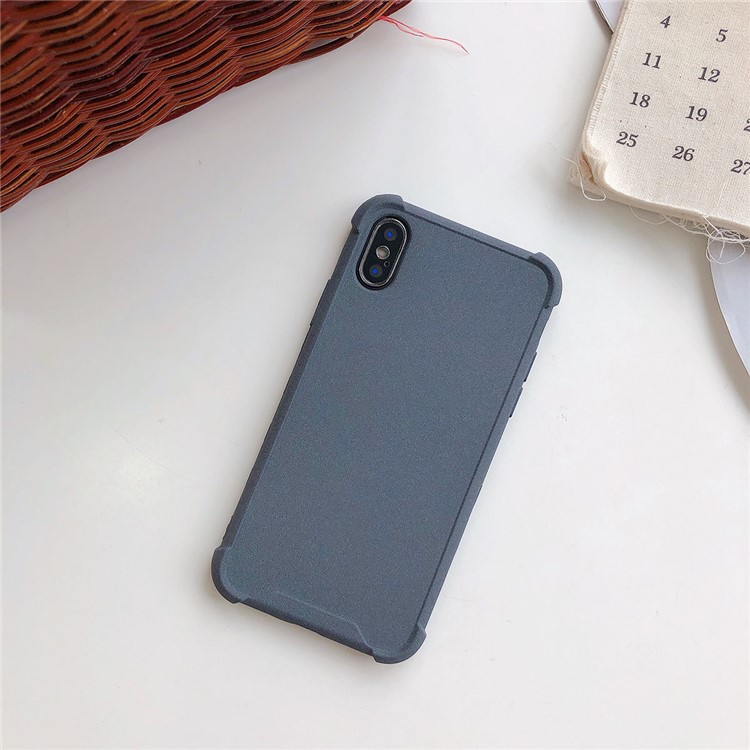 

Plush Paint Shockproof TPU Cover for iPhone XS / X 5.8 inch - Grey, iPhone Xs