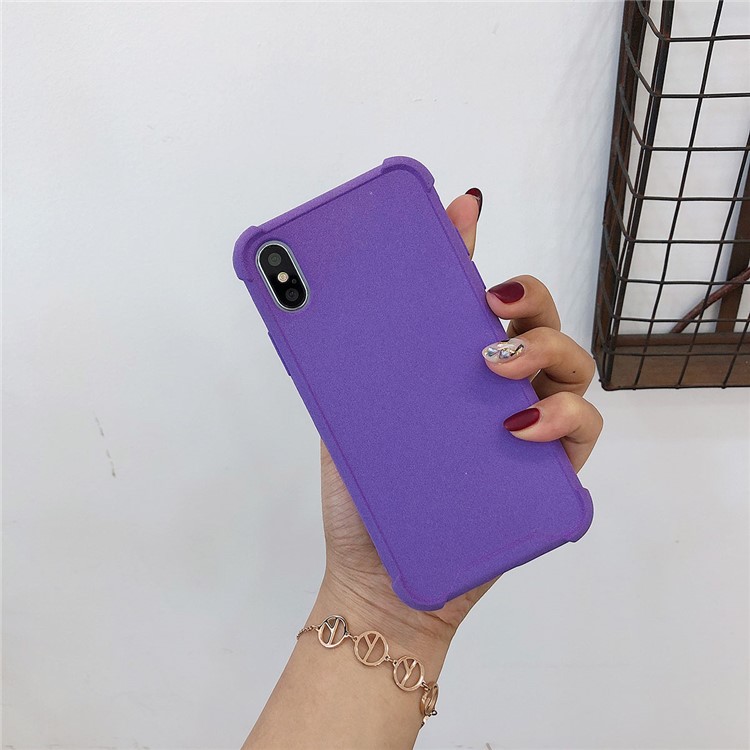 

Plush Paint Shockproof Soft TPU Case for iPhone XS / X 5.8 inch - Purple, iPhone Xs