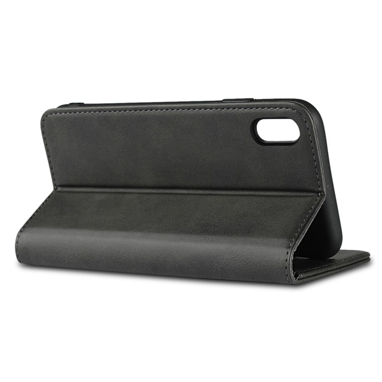 Magnetic Stand Leather Wallet Phone Case for iPhone XS Max 6.5 inch - Black-5