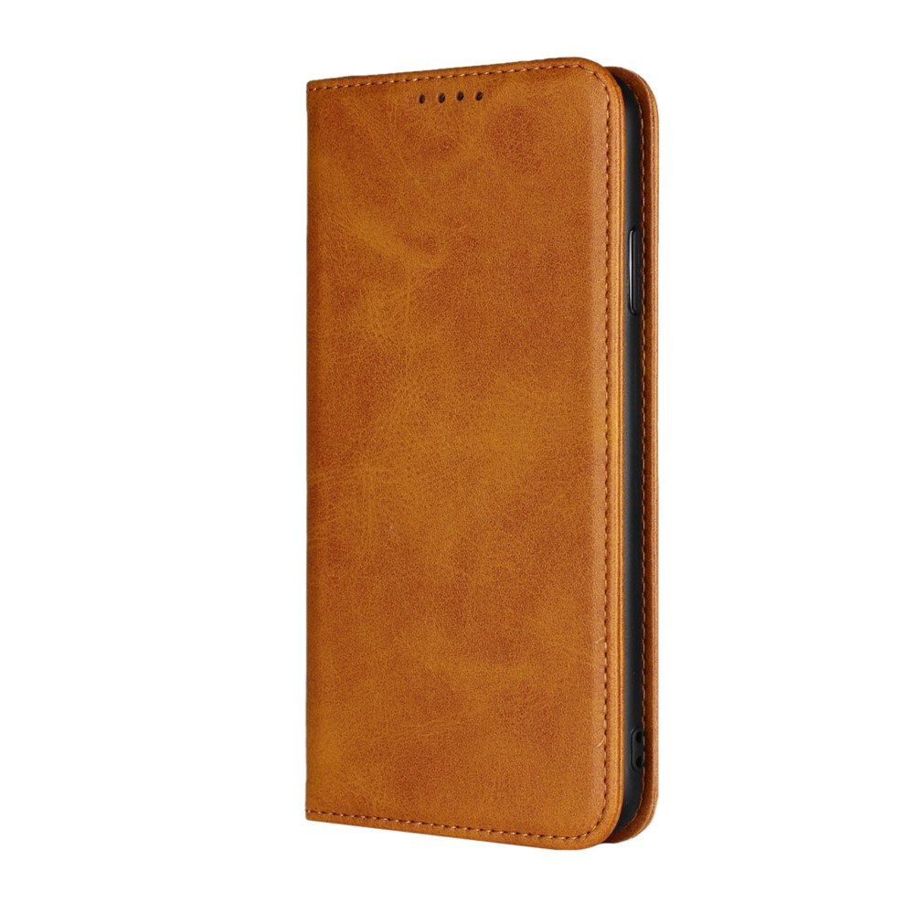 Caixa Móvel Da Carteira Magnética Do Couro Do Suporte Para O Iphone XS Max 6,5 Polegadas - Castanho-2