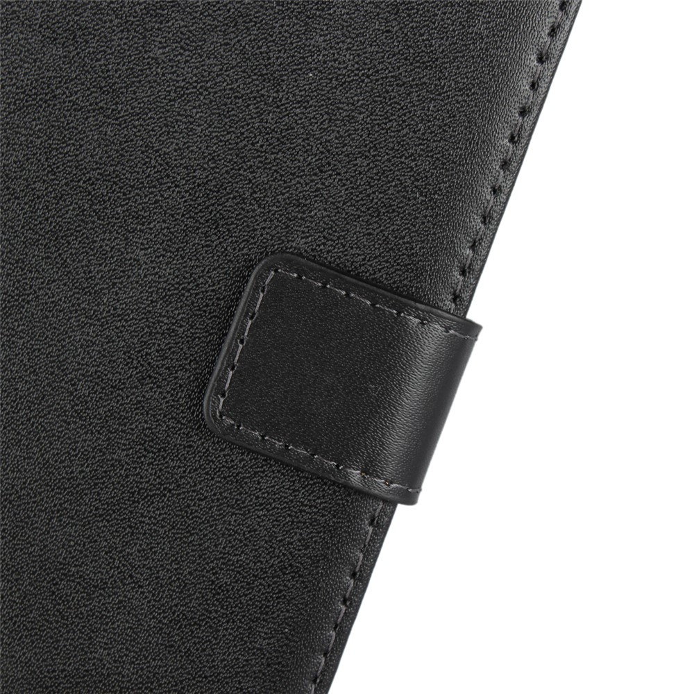 For iPhone XR 6.1 inch Genuine Split Leather Stand Wallet Flip Cover Case - Black-7