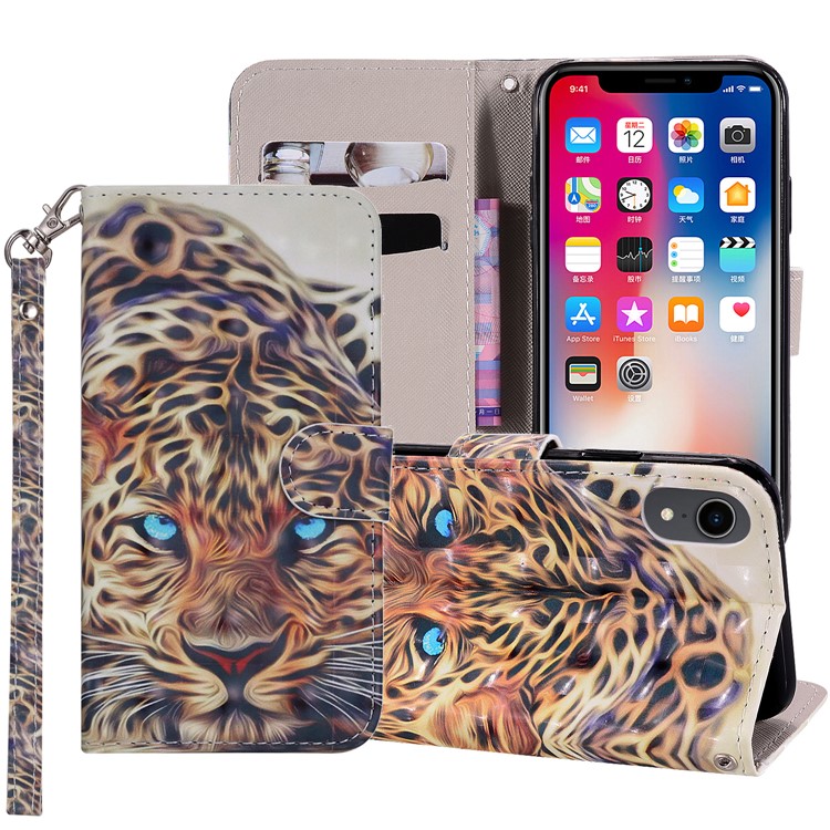 

Модель Печать Кошелек Подставка Кожа Мобильный Чехол Для Iphone XR 6.1 Inch - Тигр, iPhone XR 6.1 inch