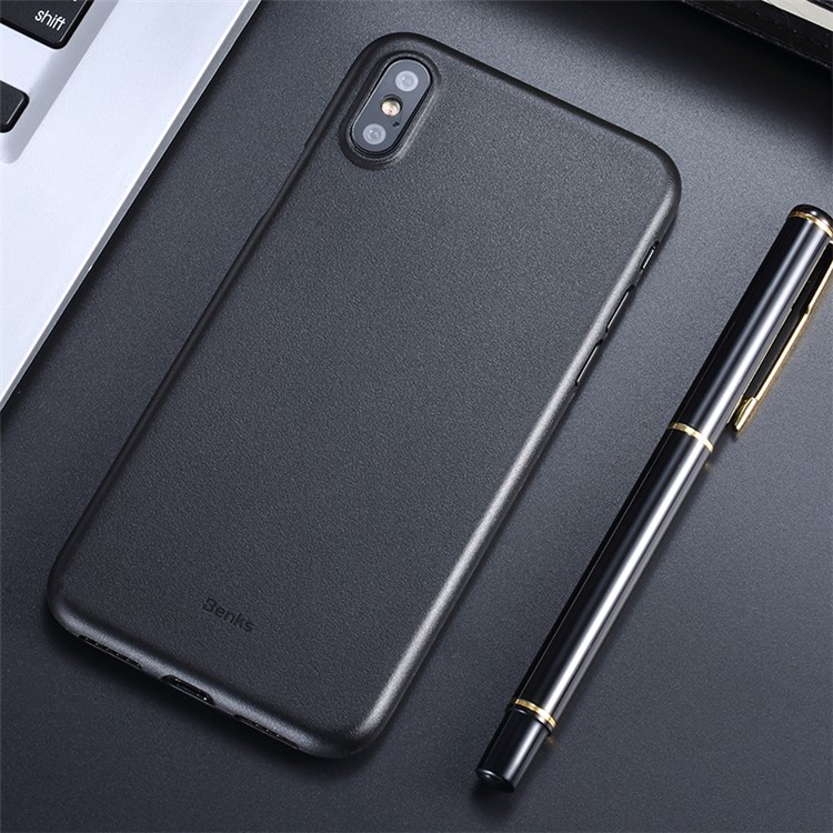 BENKS Magic Lollipop 0.4mm Ultra-thin Matte PP Phone Case for iPhone XS 5.8 inch - All Black-1