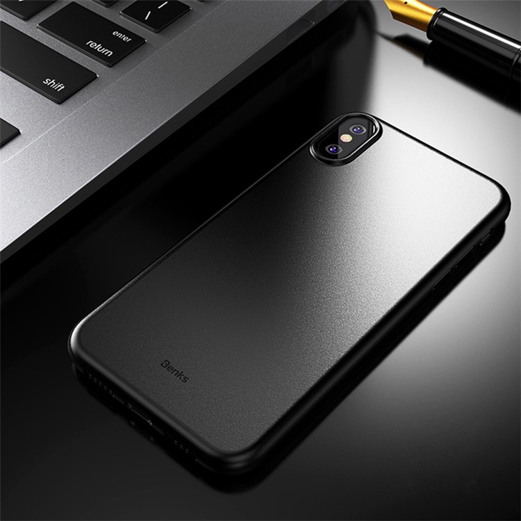 BENKS Magic Lollipop 0.4mm Ultra-thin Matte PP Phone Case for iPhone XS 5.8 inch - All Black-6