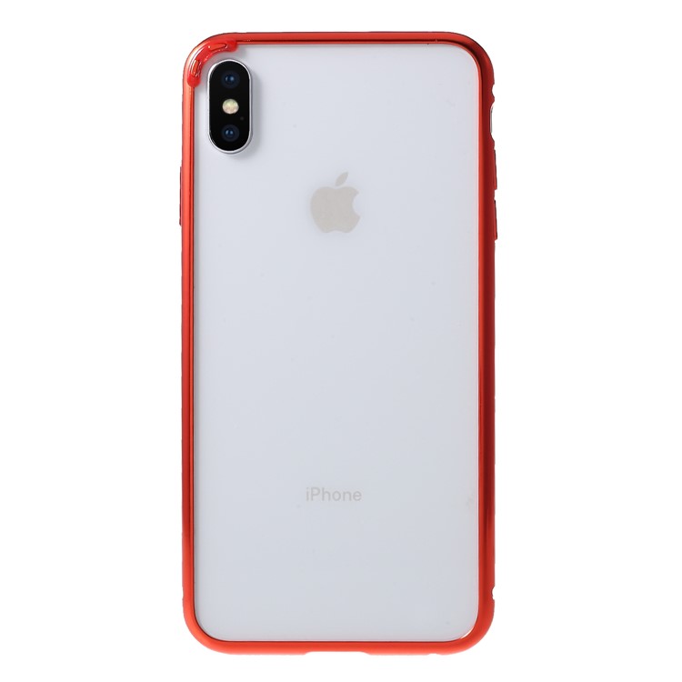 RURIHAI Electroplating Aluminium Alloy Bumper Frame for iPhone XS Max 6.5 inch - Red-2