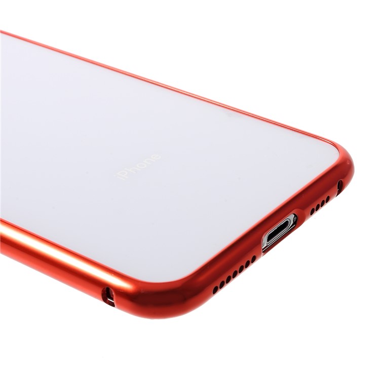 RURIHAI Electroplating Aluminium Alloy Bumper Frame for iPhone XS Max 6.5 inch - Red-5