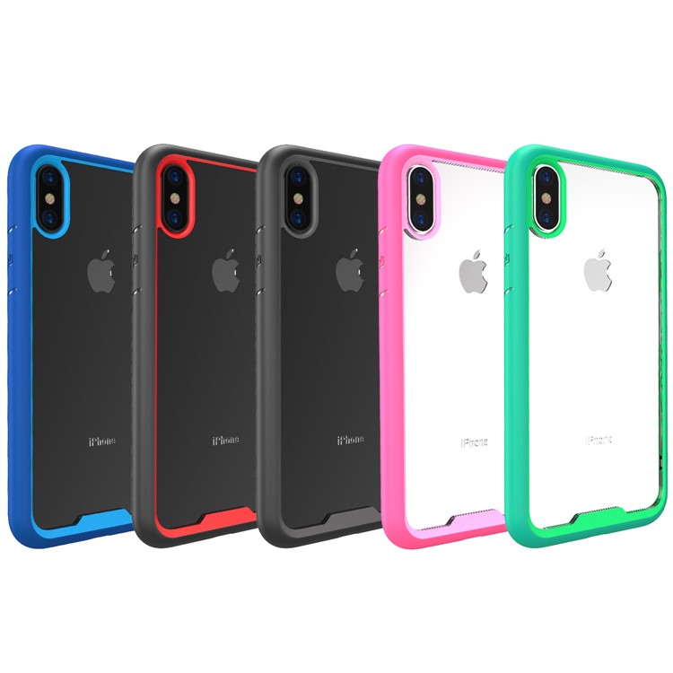 Two-color Scratch Resistant Acrylic TPU PC Phone Case for iPhone XS Max 6.5 inch - Black-8