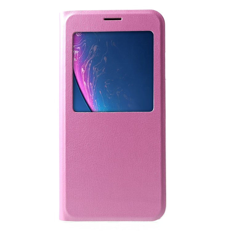 

View Window PU Leather Cell Phone Cover for iPhone XS Max 6.5 inch - Pink, iPhone XS Max