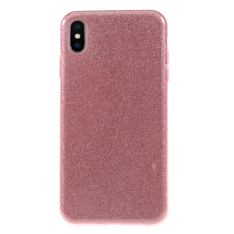 Glittery Powder 3-piece TPU + PC Hybrid Phone Case for iPhone XS Max 6.5 inch - Pink-2