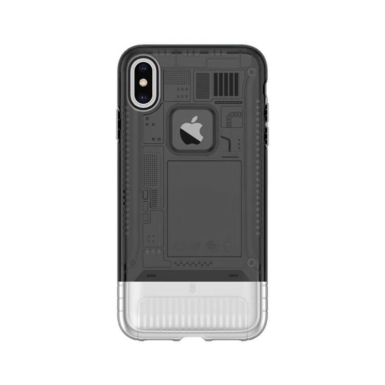 

Ultra Thin Transparent Plastic + TPU Hybrid Phone Shell for iPhone XS Max 6.5 inch - Black, iPhone XS Max
