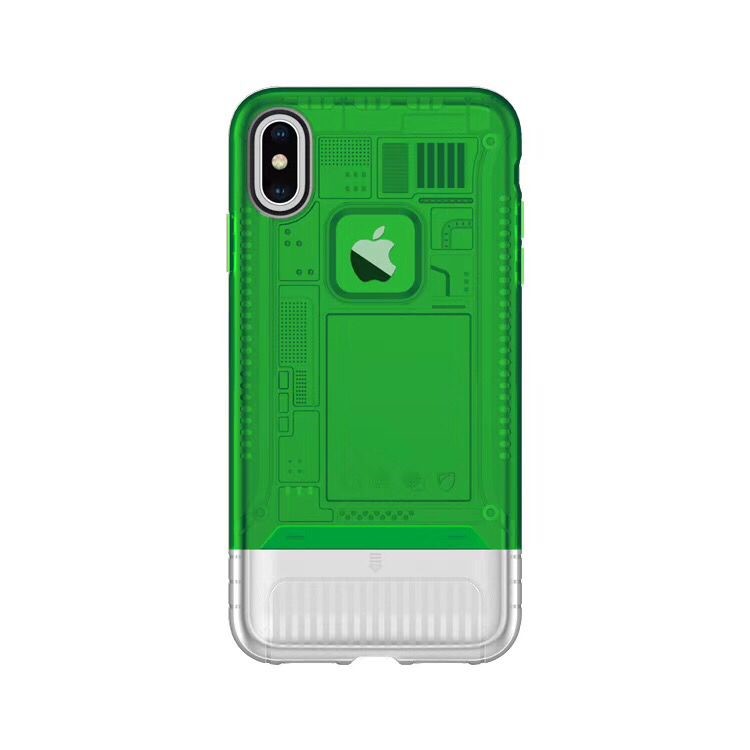 

Ультратонкий Прозрачный Пластик + Гибридный Корпус Телефона TPU Для Iphone XS Max 6.5 Inch - Зеленый, iPhone XS Max