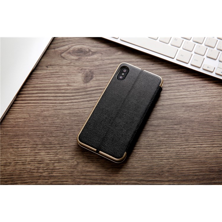 CMAI2 Leather Stand Case with Card Slot for iPhone XS Max 6.5 inch - Black-14