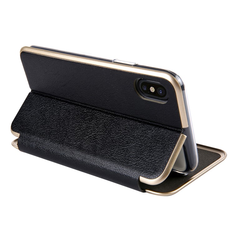 CMAI2 Leather Stand Case with Card Slot for iPhone XS Max 6.5 inch - Black-7