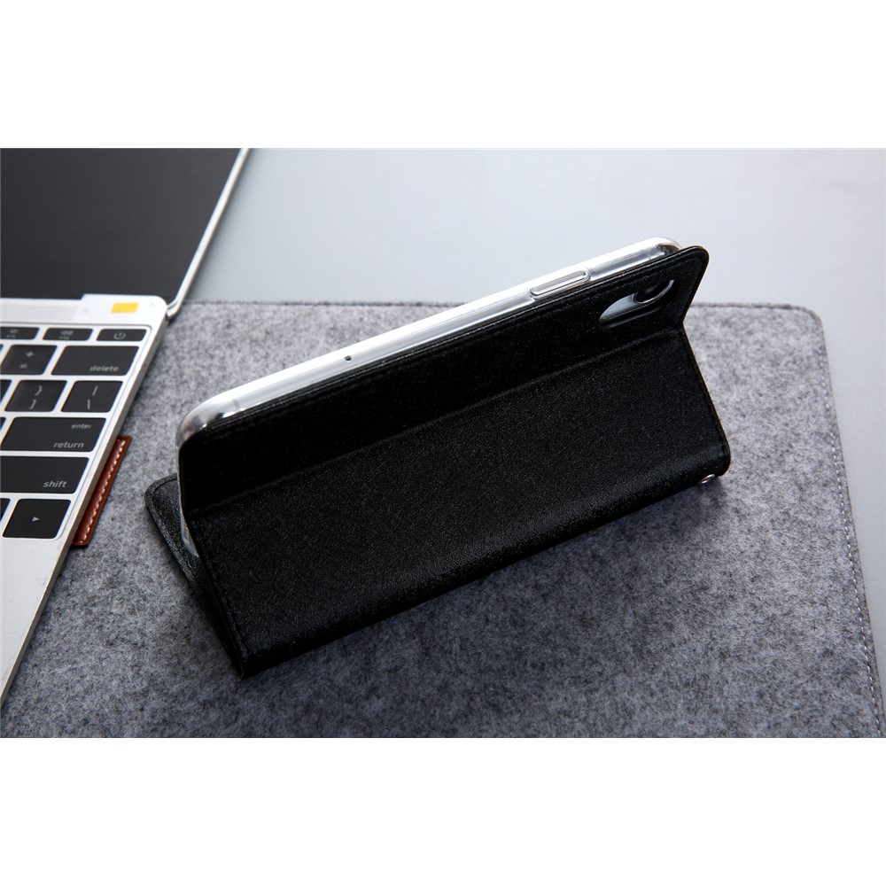 CMAI2 Silk Texture PU Leather Flip Case for iPhone XR 6.1 inch - Black-15