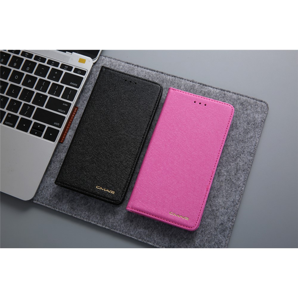 CMAI2 Silk Texture PU Leather Flip Case for iPhone XR 6.1 inch - Black-20