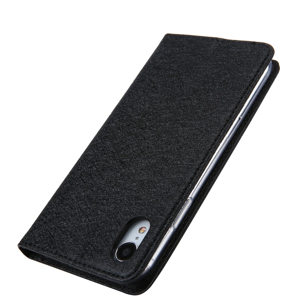 CMAI2 Silk Texture PU Leather Flip Case for iPhone XR 6.1 inch - Black-5