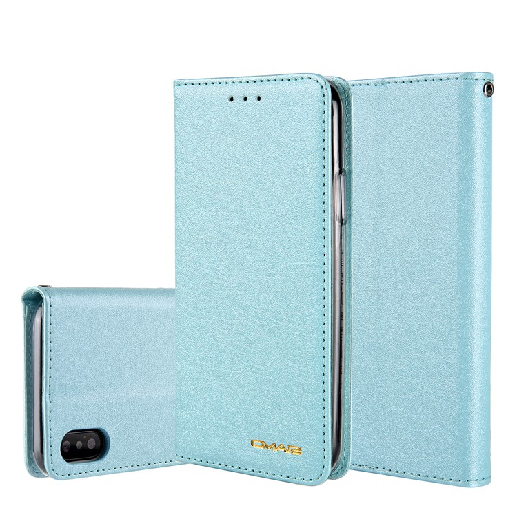 CMAI2 Seda Textura PU Carteira De Couro Tampa Móvel Para O Iphone XS Max 6,5 Polegadas - Bebê Azul-1