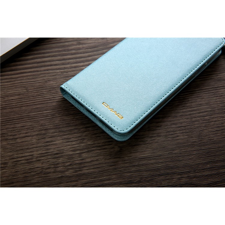 CMAI2 Seda Textura PU Carteira De Couro Tampa Móvel Para O Iphone XS Max 6,5 Polegadas - Bebê Azul-21