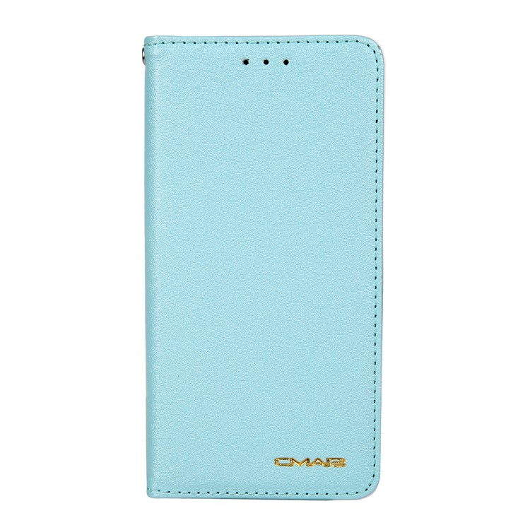 CMAI2 Seda Textura PU Carteira De Couro Tampa Móvel Para O Iphone XS Max 6,5 Polegadas - Bebê Azul-3
