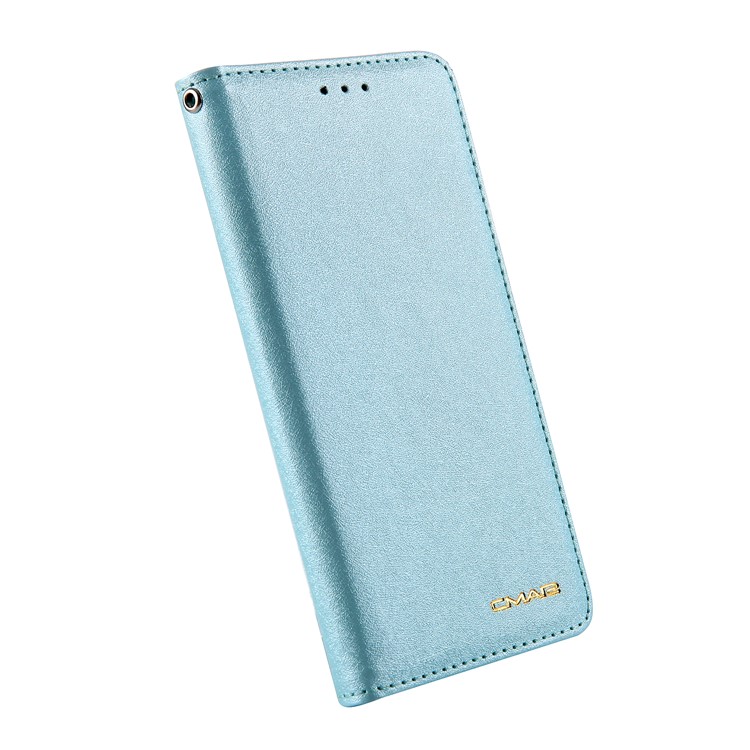 CMAI2 Seda Textura PU Carteira De Couro Tampa Móvel Para O Iphone XS Max 6,5 Polegadas - Bebê Azul-7