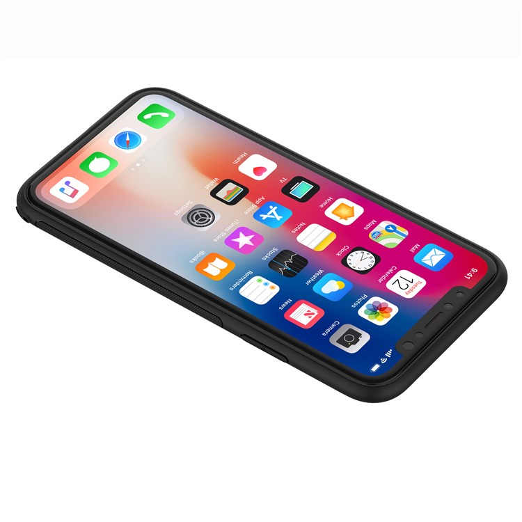 DEVIA TPU Edge + Tempered Glass Back Hybrid Cellphone Cover for iPhone XS Max 6.5 inch - Black-9