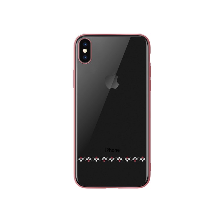 

DEVIA Украшение Горного Хрусталя Гальваническое Покрытие Для Iphone XS Max 6.5 Inch - Красный, iPhone XS Max 6.5 inch