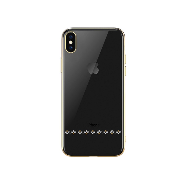 

DEVIA Electroplating Rhinestone Decoration Hard Plastic Shell for iPhone XS Max 6.5 inch - Gold, iPhone XS Max 6.5 inch