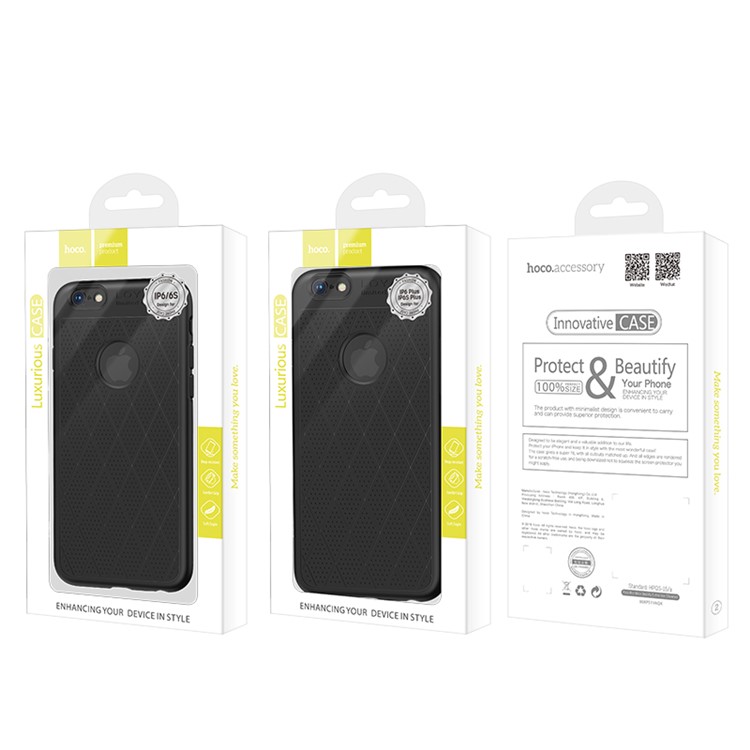 HOCO Admire Series Mobile Case for iPhone 6s/6 4.7 inch 0.8mm Soft Matte TPU Back Case - Black-8
