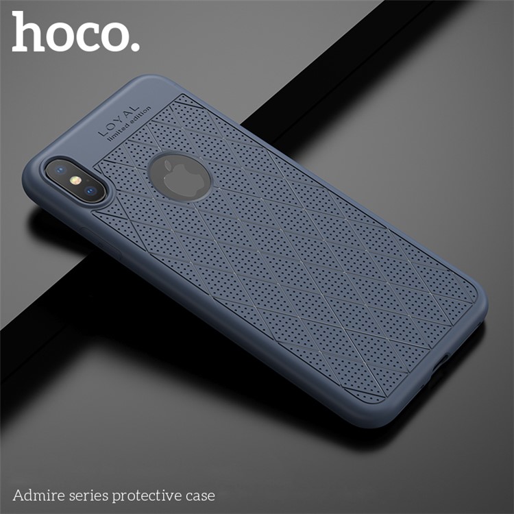 

HOCO Восхищается Серией [полые Отверстия] 0.8 Мм Матовая Крышка Для Телефона TPU Для Iphone XS Max 6.5 Inch - Синий, iPhone XS Max