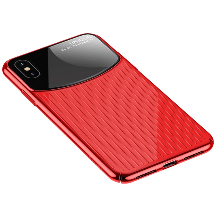 USAMS PC + Acrílico Claro Shell Telefone Combinação Para Iphone XS Max 6,5 Polegadas - Vermelho-2
