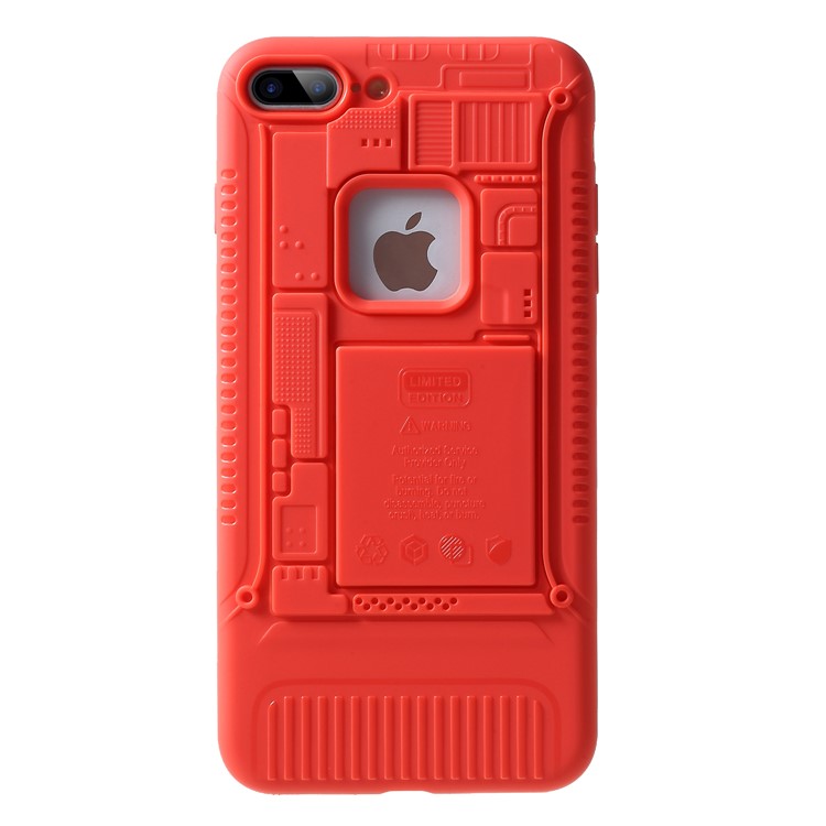 3D Mobile Mainboard Patten TPU Case for iPhone 8 Plus / 7 Plus - Red-2