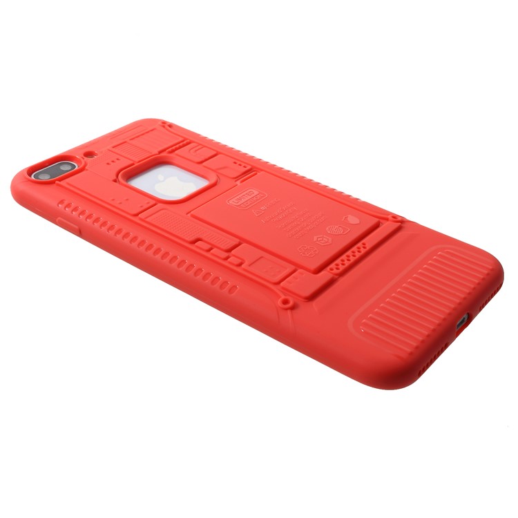 3D Mobile Mainboard Patten TPU Case for iPhone 8 Plus / 7 Plus - Red-3