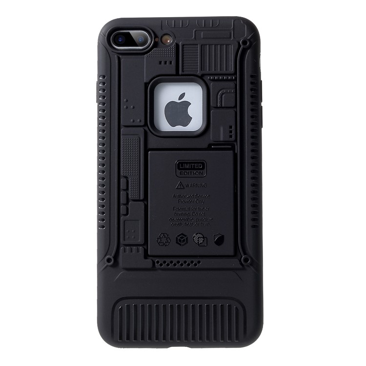 

3D Mobile Mainboard Patten TPU Back Case for iPhone 8 Plus / 7 Plus - Black, iPhone 8 Plus