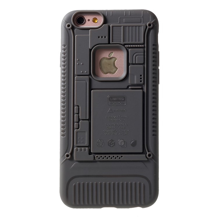 

3D Mobile Mainboard Patten Soft TPU Cover Case for iPhone 6s/6 - Grey, iPhone 6s