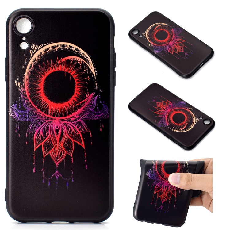 

Pattern Printing Embossed TPU Shell Cover Case for iPhone XR 6.1 inch - Dream Catcher, iPhone XR