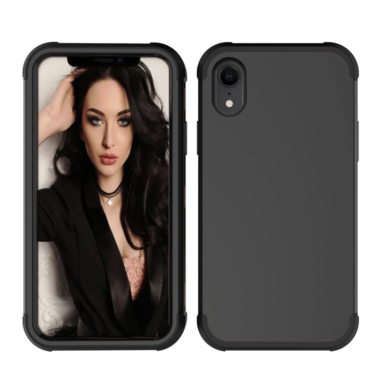 Shockproof PC Silicone Hybrid Case for iPhone XR 6.1 inch - All Black-5