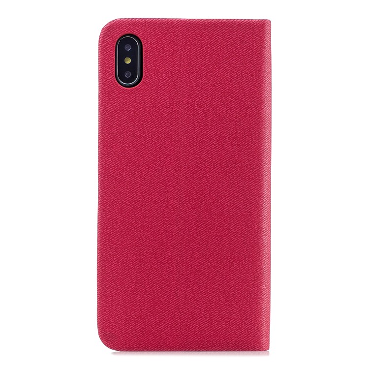 Bi-color Leather Stand Case for iPhone XS Max 6.5 inch with Card Holder - Rose-3