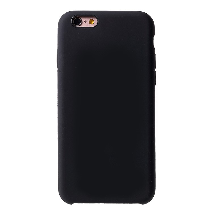 For iPhone 6s / 6 4.7 inch Silky Solid Silicone Protection Phone Case - Black-2