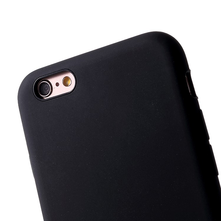 For iPhone 6s / 6 4.7 inch Silky Solid Silicone Protection Phone Case - Black-4