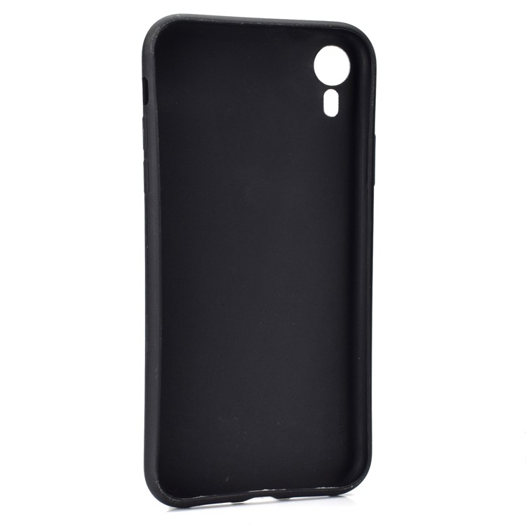 Tissu De Jeans Épissage Texture TPU Couverture Arrière Pour Iphone XR 6.1 Pouces - Café-4