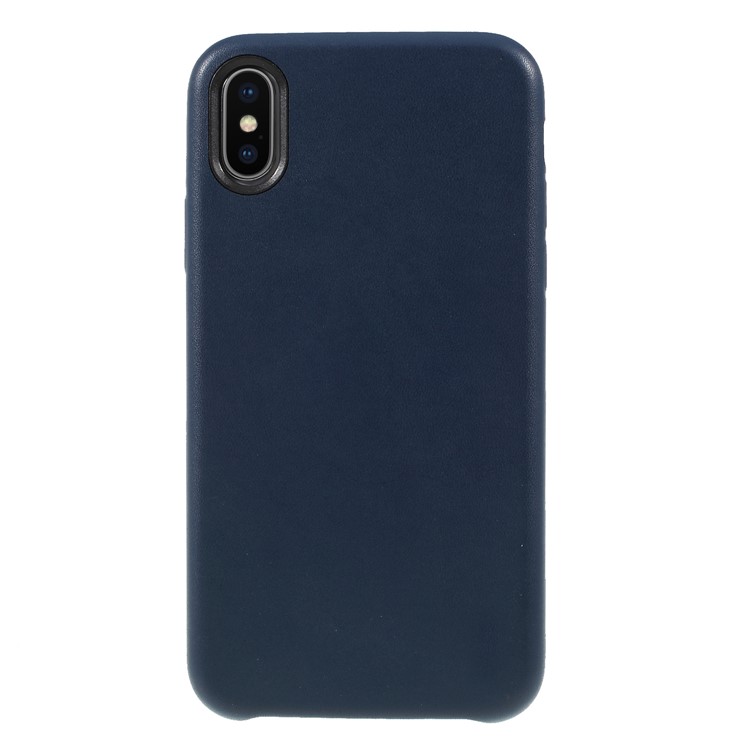 

Для Оболочки Iphone X PU С Покрытием Из Кожи - Темно-синий, iPhone X