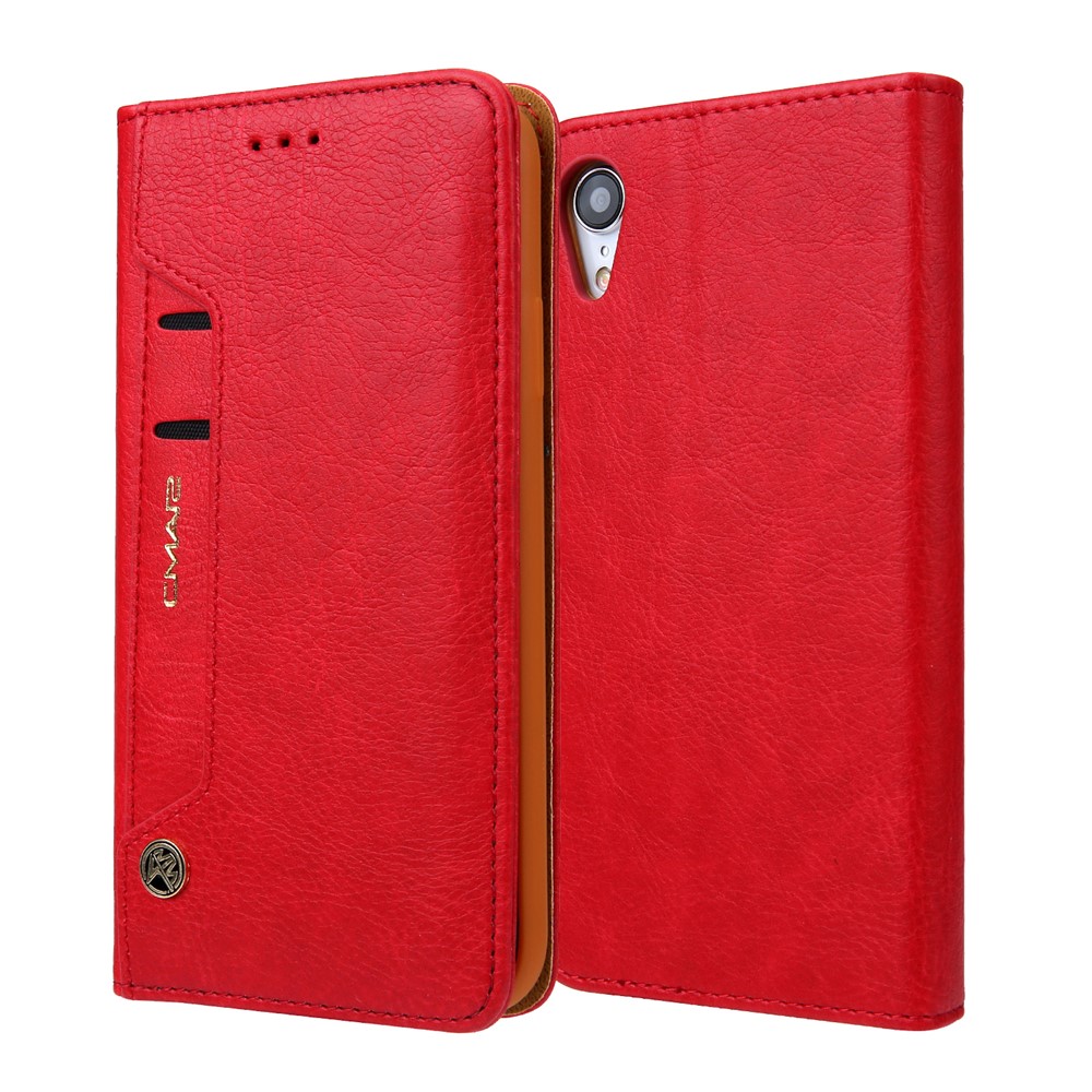 CMAI2 PU Leather Stand Wallet Mobile Phone Casing for iPhone XR 6.1 inch - Red