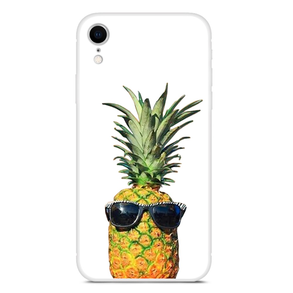 For iPhone XR 6.1 inch Pattern Printing TPU Mobile Phone Shell - Pineapple-1