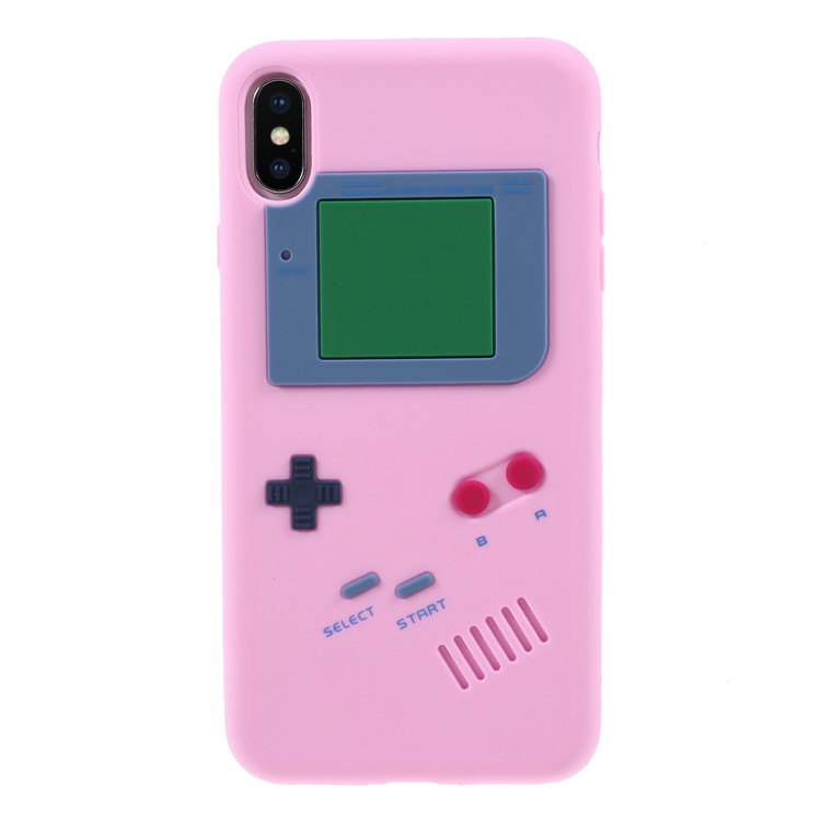 

3D Game Boy Soft Silicone Phone Casing for iPhone XS Max 6.5 inch - Pink, iPhone XS Max