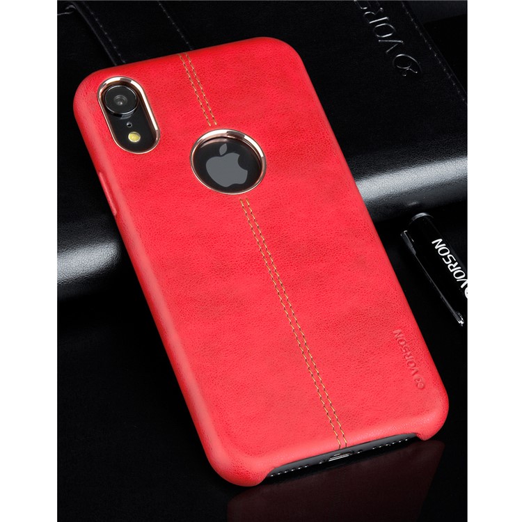 VORSON PU Leather Coated Back Case for iPhone XR 6.1 inch - Red-2