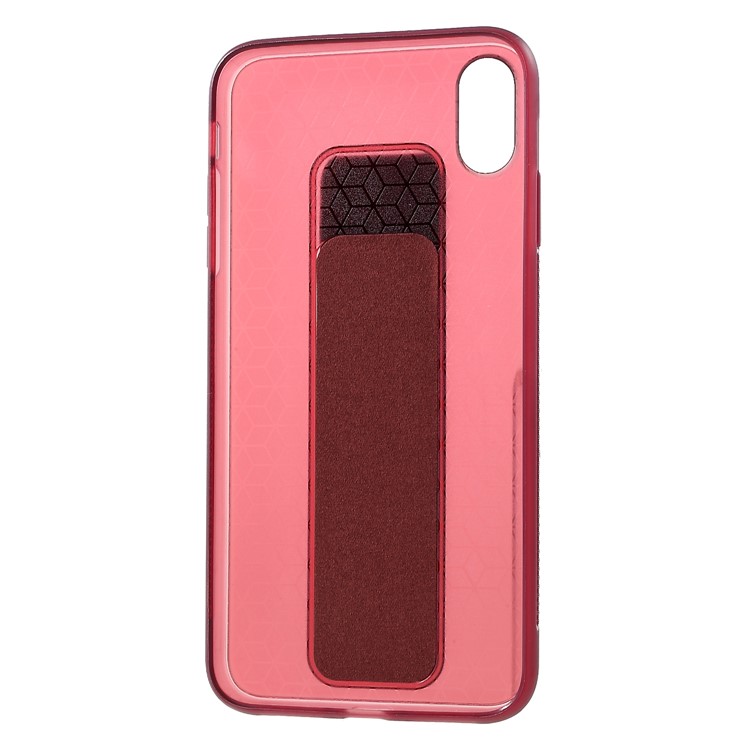 Estuche De TPU ROAR KOREA Aura Series Con Pie De Apoyo De Cuero De PU Para Iphone XS Max 6.5 Pulgadas - Rojo-8