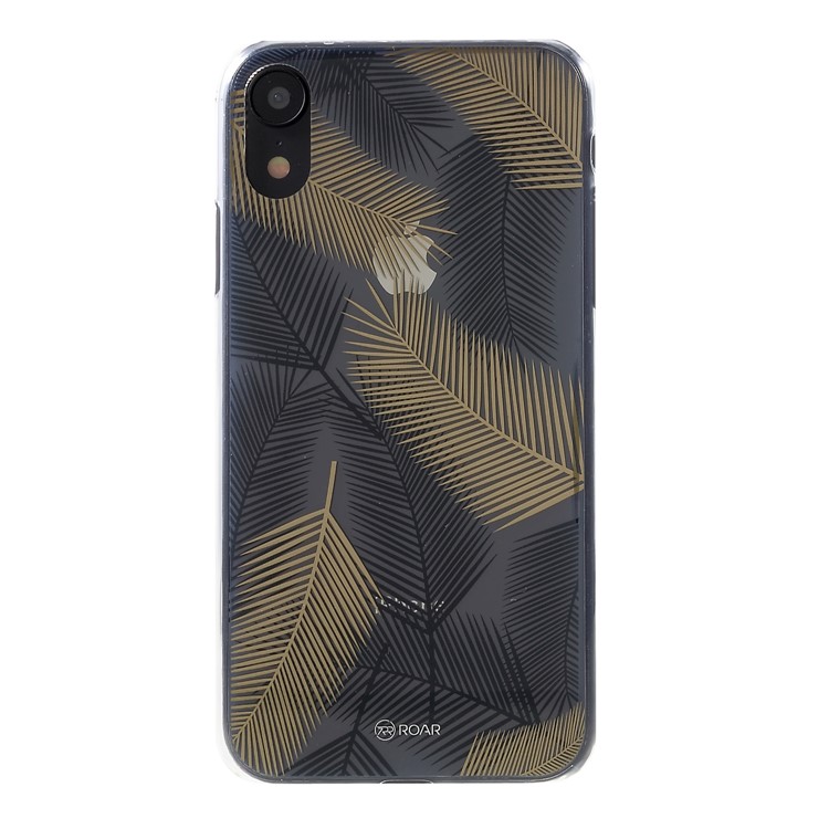 

ROAR KOREA С Рисунком IMD PC + TPU Защитная Крышка Для Iphone XR 6.1 Inch - Черный / Желтый, iPhone XR