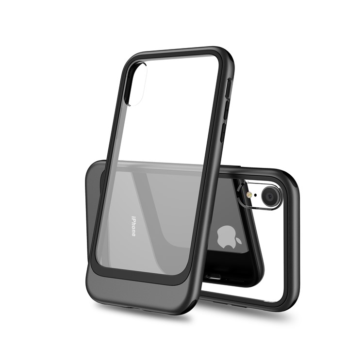 Detachable Transparent PC TPU Phone Casing for iPhone XR 6.1 inch - Black-2