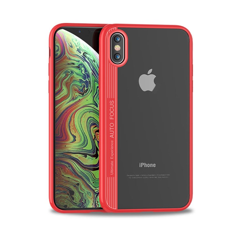 

IPAKY TPU PC Protection Cell Phone Cover for iPhone XS / X 5.8 inch - Red, iPhone XS 5.8 inch