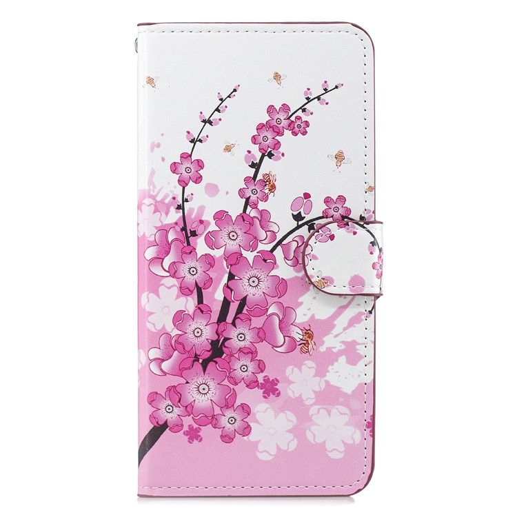 

Печатание Картины PU Кожаный Кожух Телефона С Гнездами Карточки Для Iphone XS Макс 6.5 Дюймов - Зимний Цветок, iPhone XS Max